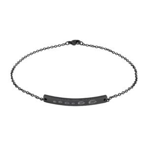 Isopod Engraved Curved Bar Anklet